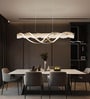 Lintik Modern Chandelier |Height Adjustable | 3 Light Mode | Modern LED Ceiling Chandelier for Living Room, Dining, Bedroom, Hall, Kitchen, Office,Luxury Decorative Lighting