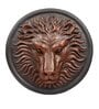 Lion Head Wall Art Showpieces (Golden & Brown, 26.7cm)