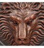 Lion Head Wall Art Showpieces (Golden & Brown, 26.7cm)