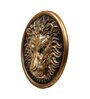 Lion Head Wall Art Showpieces (Black & Gold, 26.7cm)