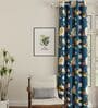 Lion King Blue Printed Polyester Curtains for Long Door Pack of 2
