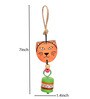 Lion Orange Wood & Metal Wind Chime with Metal Bells