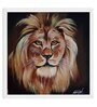 Lion Portrait Handmade Acrylic Paint On Canvas Unframed