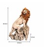 Lion Symbol Of Courage Multicolour Resin Figurine