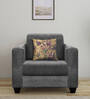Lipu Fabric 1 Seater Sofa in Charcoal Grey Colour