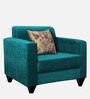 Lipu Fabric 1 Seater Sofa in Sea Green Colour