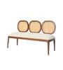 Lira 2 Seater Cane Bench in Teak Finish