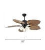 Lira Smart Fan Brown Metal + Glass , Google & Alexa Remote & App Control