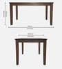 Lirio 4 Seater Dining Table In Natural Finish