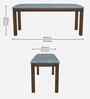 Lirio 6 Seater Dining Table In Solid Wood Finish