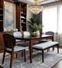 Lirio 6 Seater Dining Table In Solid Wood Finish