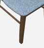 Lirio Dining Chairs In Grey Fabric With Solid Wood Finish (Set Of 2)