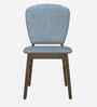 Lirio Dining Chairs In Grey Fabric With Solid Wood Finish (Set Of 2)
