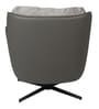 Lisa Leatherette & Fabric Lounge Chair in Grey colour