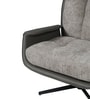 Lisa Leatherette & Fabric Lounge Chair in Grey colour