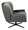 Lisa Leatherette & Fabric Lounge Chair in Grey colour