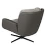Lisa Leatherette & Fabric Lounge Chair in Grey colour