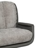 Lisa Leatherette & Fabric Lounge Chair in Grey colour