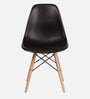 Lisa Plastic Iconic Chairs in Black Colour (Set Of 4)