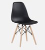 Lisa Plastic Iconic Chairs in Black Colour (Set Of 4)