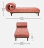 Lisa Velvet Chaise Lounger in Blush Pink Colour