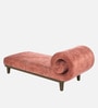 Lisa Velvet Chaise Lounger in Blush Pink Colour