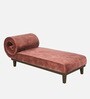 Lisa Velvet Chaise Lounger in Blush Pink Colour