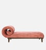 Lisa Velvet Chaise Lounger in Blush Pink Colour