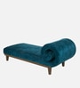 Lisa Velvet Chaise Lounger in Teal Blue Colour