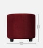 Lisbon Ottoman Set Of 2 In Maroon Colour