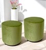 Lisbon Ottoman Set Of 2 In Pear Green Colour