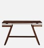 Lisbon Sheesham Wood Writing Table In White On Scratch Resistant Rustic Teak Finish