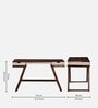 Lisbon Sheesham Wood Writing Table In White On Scratch Resistant Rustic Teak Finish