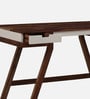 Lisbon Sheesham Wood Writing Table In White On Scratch Resistant Rustic Teak Finish