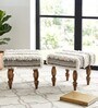 Lisbone Stool Set Of 2 In Grey Colour