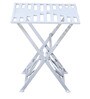 Varner Metal Outdoor Table Set with 2 Chairs in White Colour