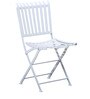 Varner Metal Outdoor Table Set with 2 Chairs in White Colour