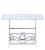 Varner Metal Outdoor Table Set with 2 Chairs in White Colour