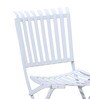 Varner Metal Outdoor Table Set with 2 Chairs in White Colour