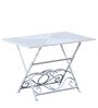 Varner Metal Outdoor Table Set with 2 Chairs in White Colour