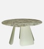 Lisieux Metal Coffee Table With Panther Marble Top In Off White Finish