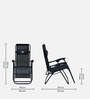 Lisle Folding Set of 2 Chairs with Table In Black Colour 