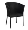 Lismore Wicker Table And Chair Set In Black Finish