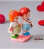 Little Boy and Girl Walking To School Lovely Miniature Valentine Gift