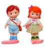 Little Boy and Girl Walking To School Lovely Miniature Valentine Gift