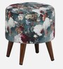 Little Fabric Foot Stool (Set of 2) In Multicolour