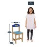 Little Fish Solid Wood Kids Activity Table in Blue Colour with Chair