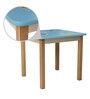 Little Fish Solid Wood Kids Activity Table in Blue Colour with Chair