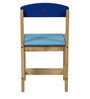 Little Fish Solid Wood Kids Activity Table in Blue Colour with Chair