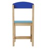 Little Fish Solid Wood Kids Activity Table in Blue Colour with Chair